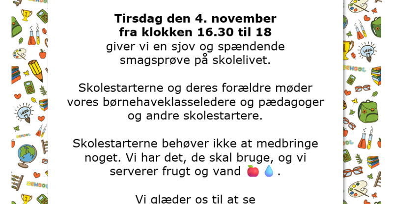 Invitation til miniskolearrangement tirsdag 4. november 2025 kl. 16.30-18.00